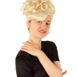 HPO Adult Women's Blonde American Rapper Curly Updo High Fashion Wig
