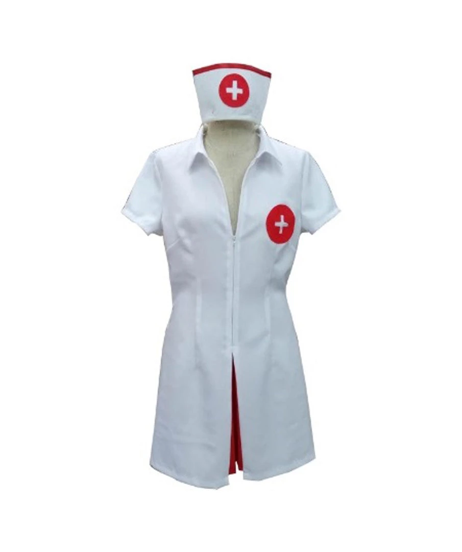 HPO Adult Women's Say Ahhh! Sexy Nurse Role Play Costume | White Cosplay Halloween Costume