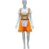 HPO Adult Women's Oktoberfest Beer Garden Girl Costume | Yellow And White Halloween Costume