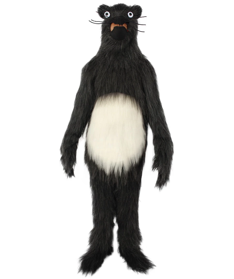 HPO White And Black Mouse Costume With Mask And Tail - Long Breathable Synthetic Fibers Bundle