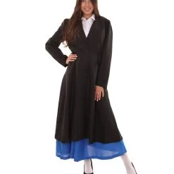 HPO Adult Women's English Nanny Marry TV/Movie Costume | Black & Blue Cosplay Costume