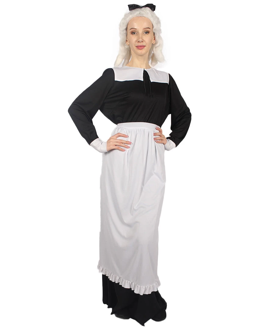 HPO Adult Women's Pilgrim Costume | Black Cosplay Costume