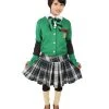 HPO Adult Women's Korean Zombie Bloodstain School Uniform & Green Sweater | Multiple Size Options