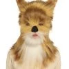 HPO Furry Fox Collection | Women's White And Blonde Straight Furry Cat Cosplay Wig & Mask | Premium Breathable Capless Cap