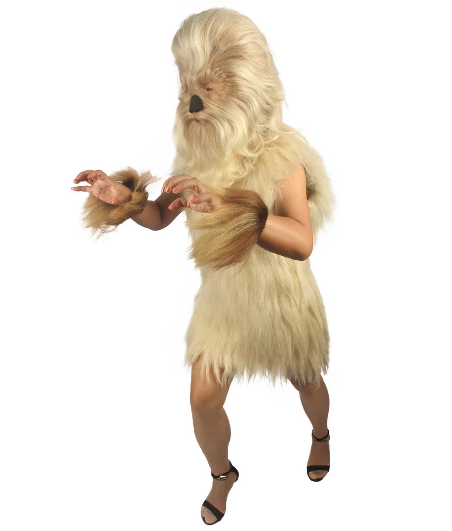 HPO Unisex Women's Hairy Warrior Ape Military Leader Resistance Fighter Multiple Colors Option Cosplay Unisex Costume And Wig Bundle