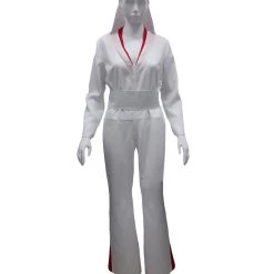 HPO Adult Women's Deluxe Sexy Jumpsuit Costume With Sequins Costume | White Cosplay Costume