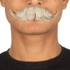 HPO Men's HandLebar Style Moustache Set | White Cosplay Facial Hair