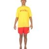 HPO Adult Men's Lifeguard TV/Movie Costume | Red & Yellow Cosplay Costume
