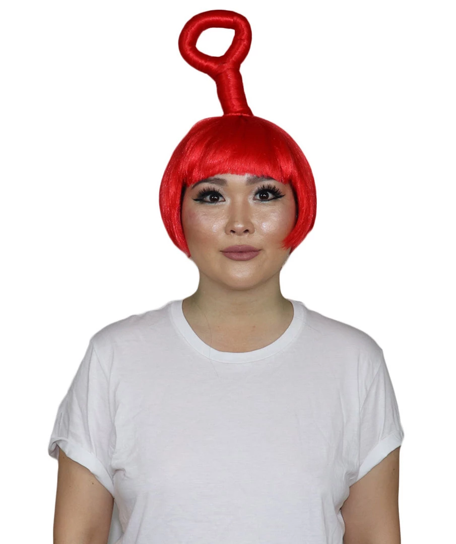HPO Animation Creature Womens Wig | Red Sexy Cosplay Party Halloween Wig | Premium Breathable Capless Cap