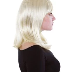 HPO Charm Sunny Blonde Womens Wig | Medium Glamour Cosplay Halloween Wig | Premium Breathable Capless Cap
