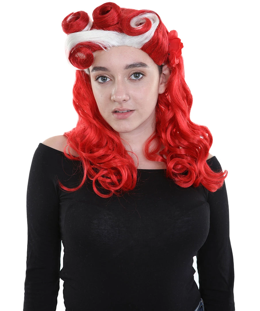 HPO Retro Pin Up Womens Wig | Party Ready Fancy Cosplay Halloween Wig | Premium Breathable Capless Cap