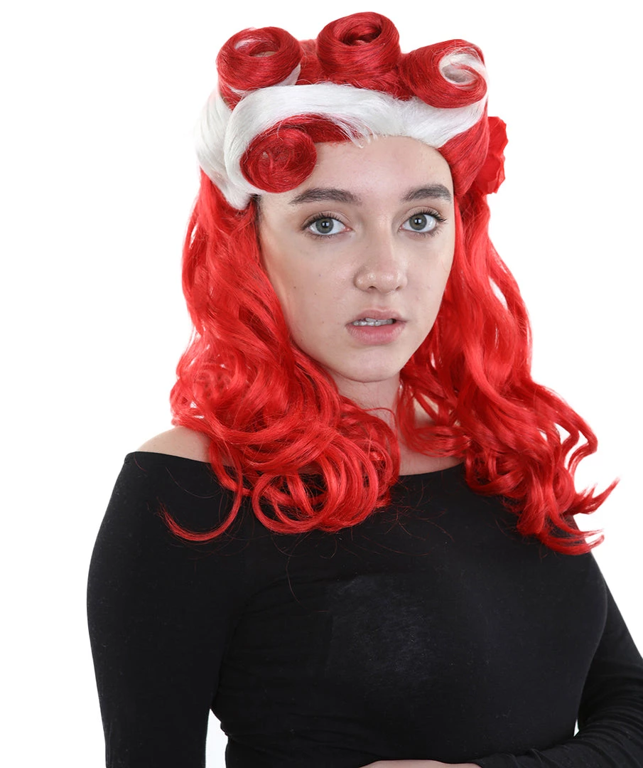 HPO Retro Pin Up Womens Wig | Party Ready Fancy Cosplay Halloween Wig | Premium Breathable Capless Cap