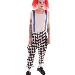 HPO Adult Men's Nightmare Clown Scary Costume | Multi Halloween Costume