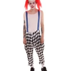 HPO Adult Men's Nightmare Clown Scary Costume | Multi Halloween Costume