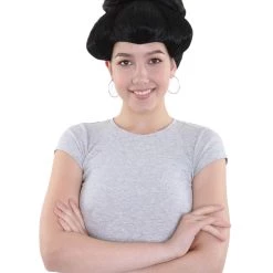 HPO Japanese Geisha Wig | Women's Black Wig | Premium Breathable Capless Cap