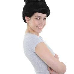 HPO Japanese Geisha Wig | Women's Black Wig | Premium Breathable Capless Cap