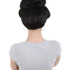 HPO Japanese Geisha Wig | Women's Black Wig | Premium Breathable Capless Cap