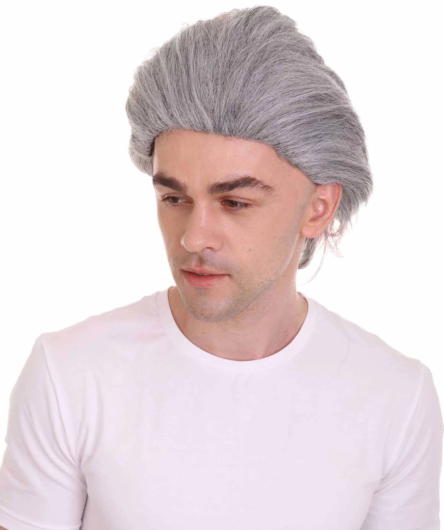 HPO Old-Men Wig | Grey Party Wigs | Premium Breathable Capless Cap