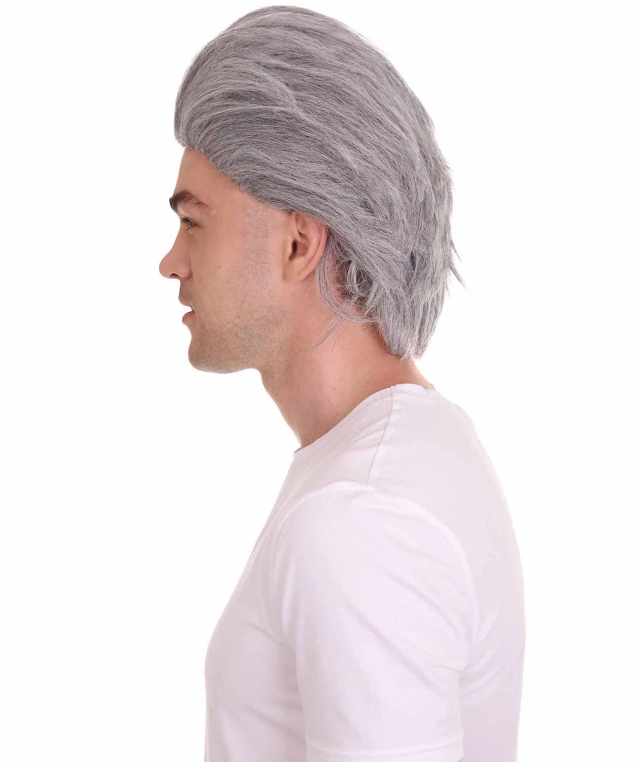 HPO Old-Men Wig | Grey Party Wigs | Premium Breathable Capless Cap