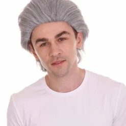 HPO Old-Men Wig | Grey Party Wigs | Premium Breathable Capless Cap