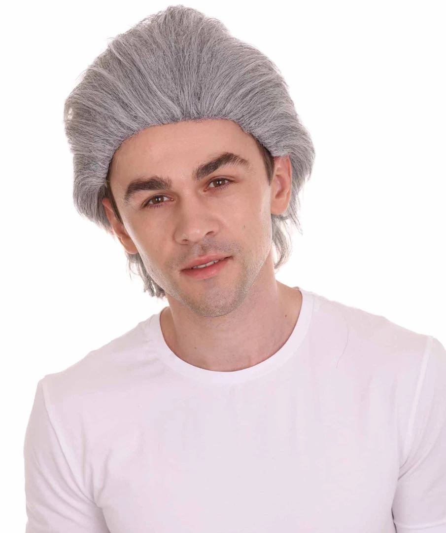 HPO Old-Men Wig | Grey Party Wigs | Premium Breathable Capless Cap