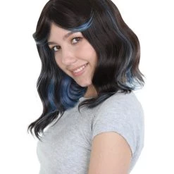 HPO Adults Women Shoulder Length Wavy Wigs | Multicolor Options Cosplay Wigs | Premium Breathable Capless Cap
