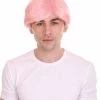 HPO K-Pop | Men's Short Straight Middle Part Pink K Pop Cosplay Wig | Premium Breathable Capless Cap