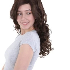 HPO Jubilee Womens Wig | Dark Auburn Party Ready Fancy Cosplay Wig | Premium Breathable Capless Cap Men's