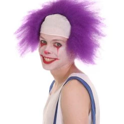 HPO Half Bald Head Men Curly Wig