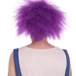 HPO Half Bald Head Men Curly Wig