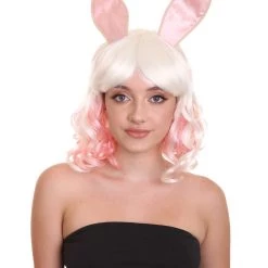 HPO Easter Bunny Womens Wig | Two-toned Wig | Premium Breathable Capless Cap