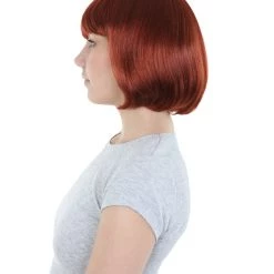 HPO Women's Bob Wig | Brown Short Halloween Wig | Premium Breathable Capless Cap