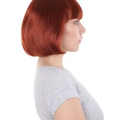 HPO Women's Bob Wig | Brown Short Halloween Wig | Premium Breathable Capless Cap