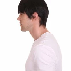 HPO Movie Day Of The Dead | Black Movie Mens Wig | Premium Breathable Capless Cap Men's