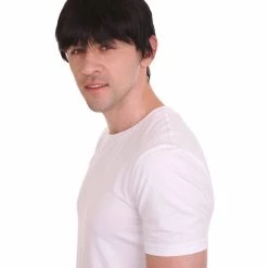 HPO Movie Day Of The Dead | Black Movie Mens Wig | Premium Breathable Capless Cap Men's