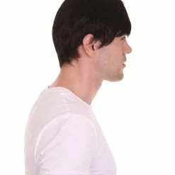 HPO Movie Day Of The Dead | Black Movie Mens Wig | Premium Breathable Capless Cap Men's