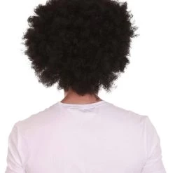 HPO Men Disco Afro Wig | Jumbo Cosplay Halloween Wig | Premium Breathable Capless Cap