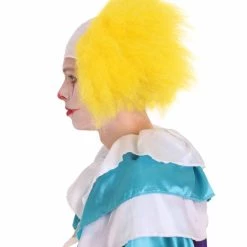 HPO Half Bald Head Men Curly Wig