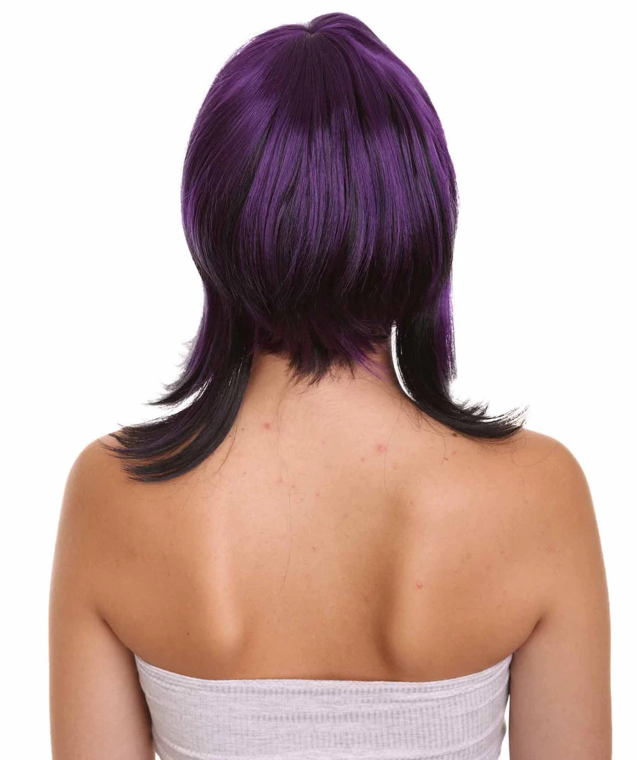 HPO SALE Ghost Of The Shell | Black & Purple Cosplay Wig | Premium Breathable Capless Cap
