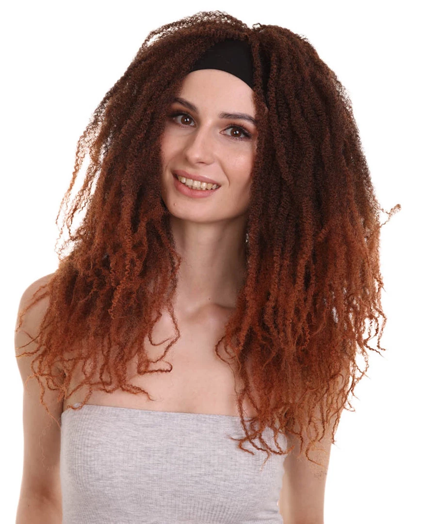HPO Ombre Locks Wig With Headband | Character Halloween Wig | Premium Breathable Capless Cap