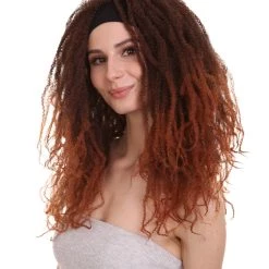 HPO Ombre Locks Wig With Headband | Character Halloween Wig | Premium Breathable Capless Cap
