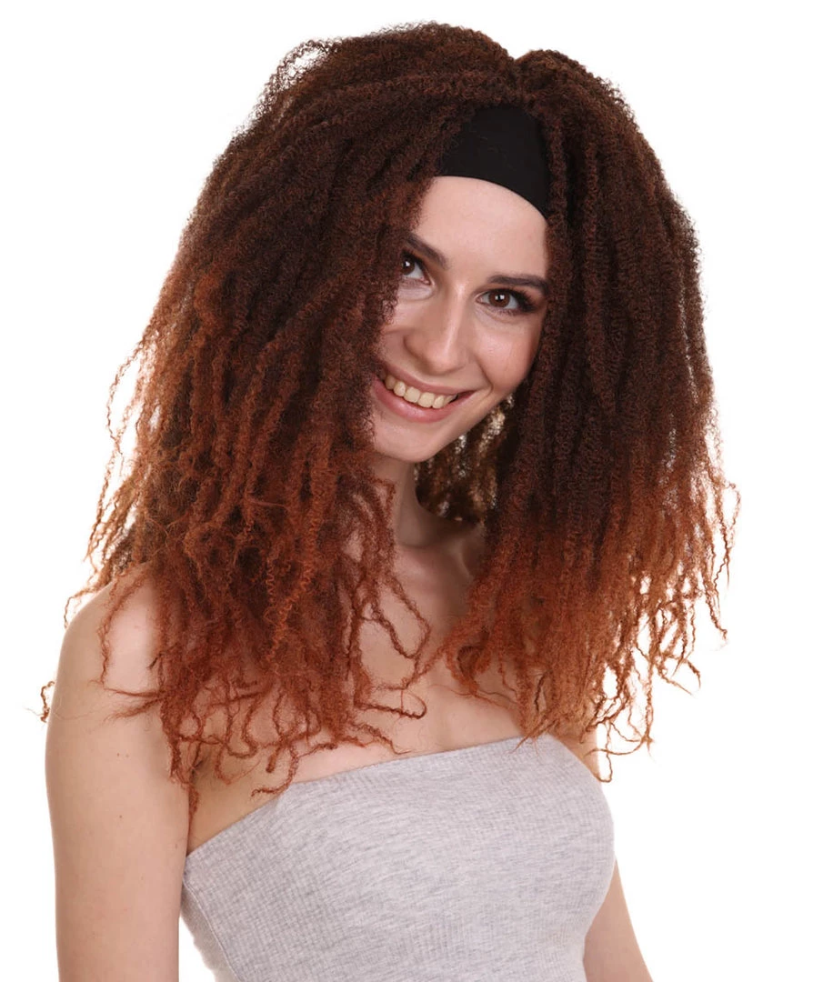 HPO Ombre Locks Wig With Headband | Character Halloween Wig | Premium Breathable Capless Cap