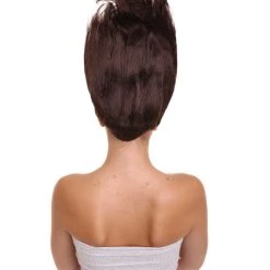 HPO Troll World Tour | Women's Troll Black Straight Spiked Cosplay Wig | Premium Breathable Capless Cap