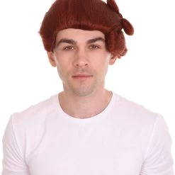 HPO Blocks Men's Wig | Burgundy TV/Movie Wigs | Premium Breathable Capless Cap