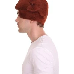 HPO Blocks Men's Wig | Burgundy TV/Movie Wigs | Premium Breathable Capless Cap