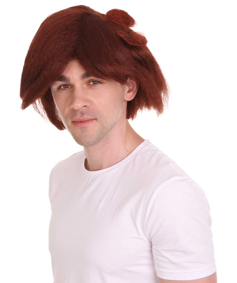 HPO Blocks Men's Wig | Burgundy TV/Movie Wigs | Premium Breathable Capless Cap