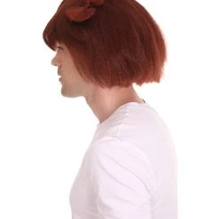 HPO Blocks Men's Wig | Burgundy TV/Movie Wigs | Premium Breathable Capless Cap
