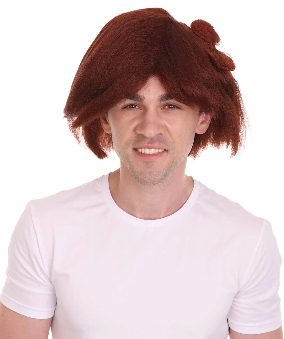 HPO Blocks Men's Wig | Burgundy TV/Movie Wigs | Premium Breathable Capless Cap