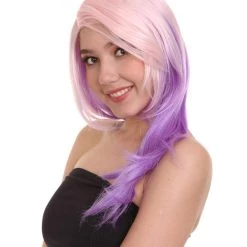HPO Men's Two Tone Color Womens Wig | Little Pony Halloween Wig | Premium Breathable Capless Cap