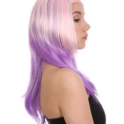 HPO Men's Two Tone Color Womens Wig | Little Pony Halloween Wig | Premium Breathable Capless Cap